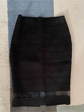 Express Black Bodycon Pencil Skirt
